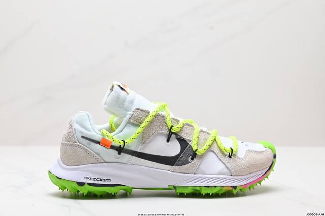 公司级off-White × Nike Air Zoom Terra Kiger 5 耐克钉鞋 潮流缓震专业 低帮 越野跑步鞋 货号:Cd8179-300 尺码