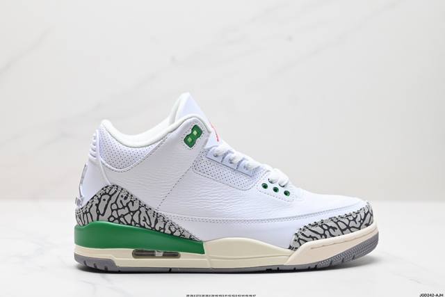 公司级nike Air Jordan 3 Retro皮革 潮流 防滑耐磨包裏性 中帮 复古篮球鞋 缜密拉帮及中底钢印细节 全新底模 货号:Ct853 12 尺码