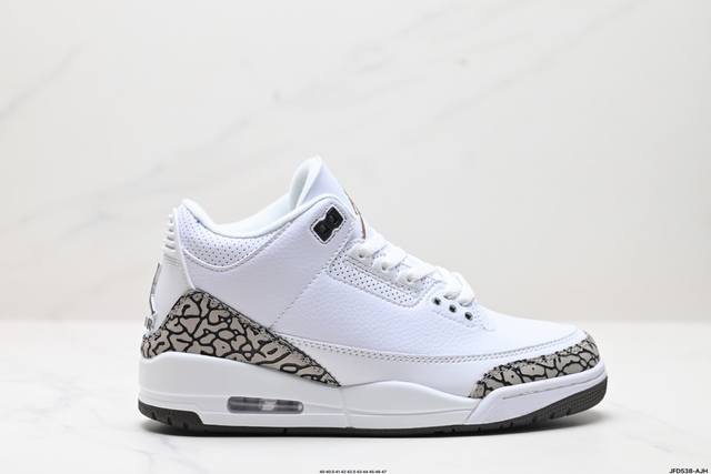 公司级nike Air Jordan 3 Retro皮革 潮流 防滑耐磨包裏性 中帮 复古篮球鞋 缜密拉帮及中底钢印细节 全新底模 货号:136064 148