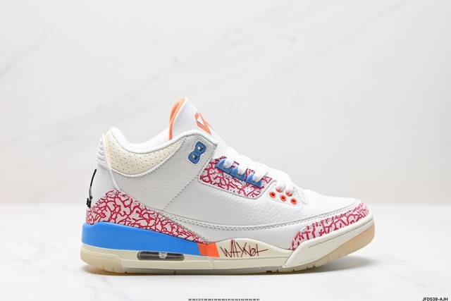 公司级nike Air Jordan 3 Retro皮革 潮流 防滑耐磨包裏性 中帮 复古篮球鞋 缜密拉帮及中底钢印细节 全新底模 货号:Cz6431-100