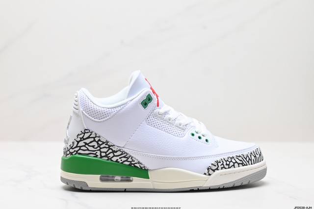 公司级nike Air Jordan 3 Retro皮革 潮流 防滑耐磨包裏性 中帮 复古篮球鞋 缜密拉帮及中底钢印细节 全新底模 货号:Cz6431-100