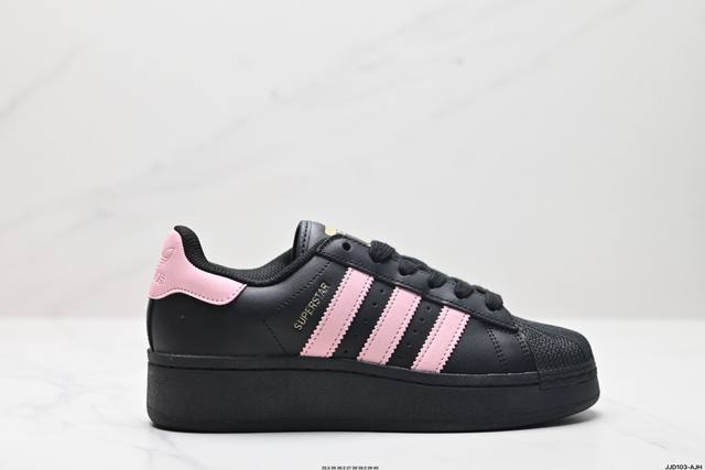 真标adidas Originals Superstar Xlg 贝壳头系列低帮厚底松糕经典百搭休闲运动板鞋 以现代时尚元素焕新演绎的经典运动鞋当你试图定义ad