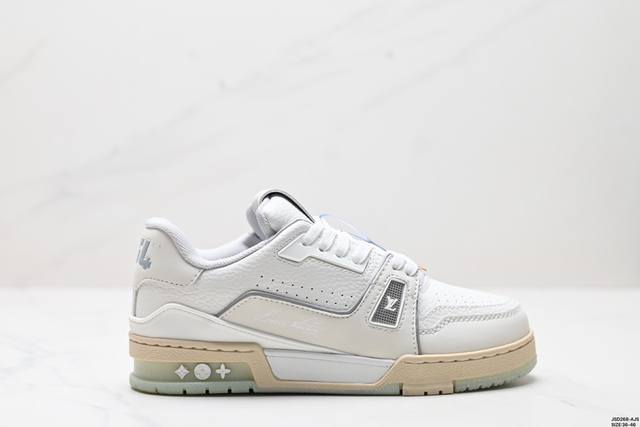 公司级全新lv路易威登louis Vuitton Trainer Sneaker Low休闲运动文化百搭板鞋 尺码:36-46 Id:Jsd268-Ajs