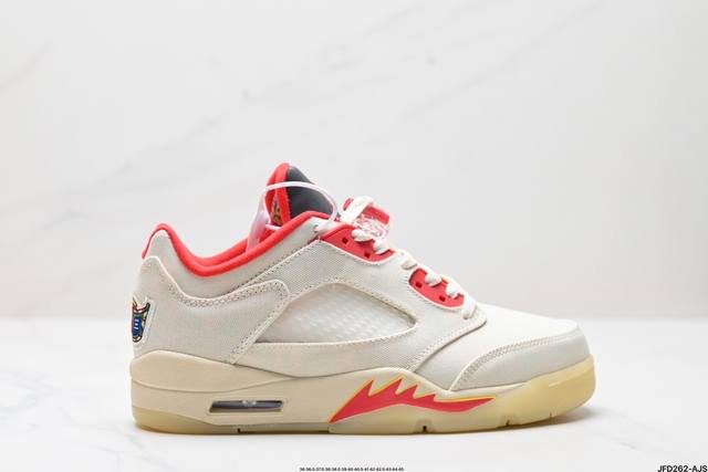 公司级nike Air Jordan 5 Retro Low 迈克尔 乔丹aj5代低帮复古休闲运动文化篮球鞋 货号:Da8016-100 尺码:36 36.5