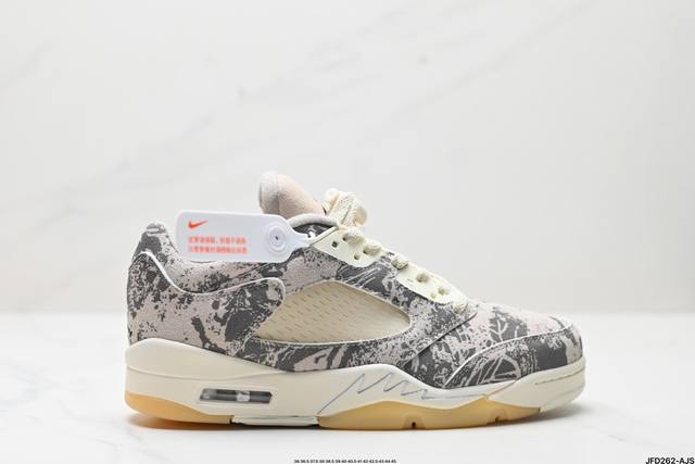 公司级nike Air Jordan 5 Retro Low 迈克尔 乔丹aj5代低帮复古休闲运动文化篮球鞋 货号:Da8016-100 尺码:36 36.5