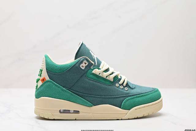 公司级nike Air Jordan 3 Retro皮革 潮流 防滑耐磨包裏性 中帮 复古篮球鞋 缜密拉帮及中底钢印细节 全新底模 货号:Dh7139-100