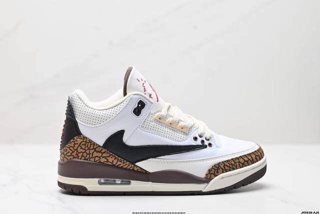 公司级nike Air Jordan 3 Retro皮革 潮流 防滑耐磨包裏性 中帮 复古篮球鞋 缜密拉帮及中底钢印细节 全新底模 货号:Dh7139-100