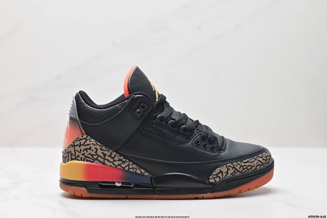 公司级nike Air Jordan 3 Retro皮革 潮流 防滑耐磨包裏性 中帮 复古篮球鞋 缜密拉帮及中底钢印细节 全新底模 货号:Dh7139-100