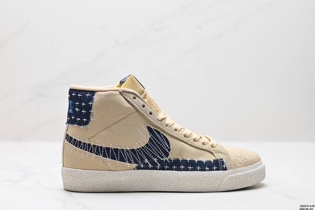 真标nike Blazer Mid‘77 Suede 经典百搭高帮开拓者休闲运动板鞋 货号:Ct0715-101 尺码:36 36.5 37.5 38 38.5