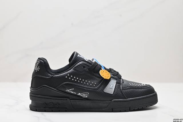 公司级全新lv路易威登louis Vuitton Trainer Sneaker Low休闲运动文化百搭板鞋 尺码:36-45 Id:Jfd355-Azz