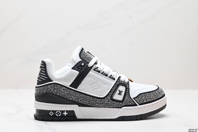 公司级全新lv路易威登louis Vuitton Trainer Sneaker Low休闲运动文化百搭板鞋 尺码:40-45 Id:Jhd129-Azz