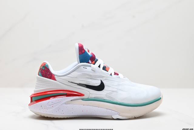 真标nike Air Zoom G.T.Cut 2 Er 缓震耐磨 篮球鞋 采用热熔织物鞋面材质 搭配全掌renew科技泡棉缓震中底 外置优质橡胶大底 货号:D