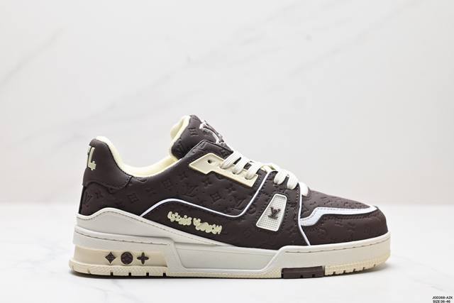 公司级全新lv路易威登louis Vuitton Trainer Sneaker Low休闲运动文化百搭板鞋 尺码:36-46 Id:Jgd268-Azk