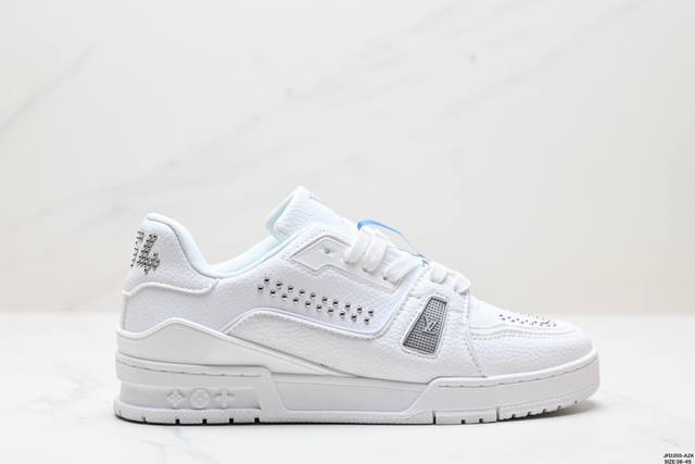 公司级全新lv路易威登louis Vuitton Trainer Sneaker Low休闲运动文化百搭板鞋 尺码:36-45 Id:Jfd355-Azk