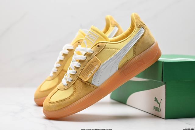 公司级puma Palermo Summer Nylon 织物头层牛皮 时尚休闲防滑減震耐磨 低帮 彪马 板鞋 货号:398382 02 尺码:35.5 36