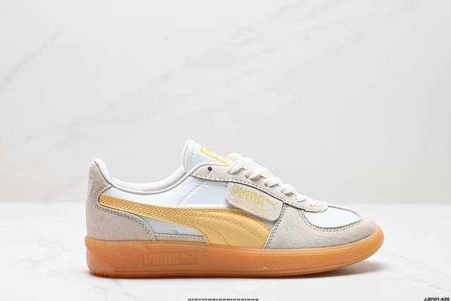 公司级puma Palermo Summer Nylon 织物头层牛皮 时尚休闲防滑減震耐磨 低帮 彪马 板鞋 货号:398382 02 尺码:35.5 36