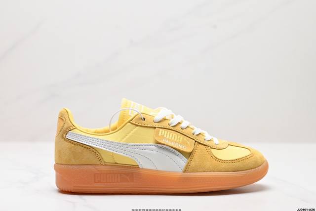 公司级puma Palermo Summer Nylon 织物头层牛皮 时尚休闲防滑減震耐磨 低帮 彪马 板鞋 货号:398382 02 尺码:35.5 36