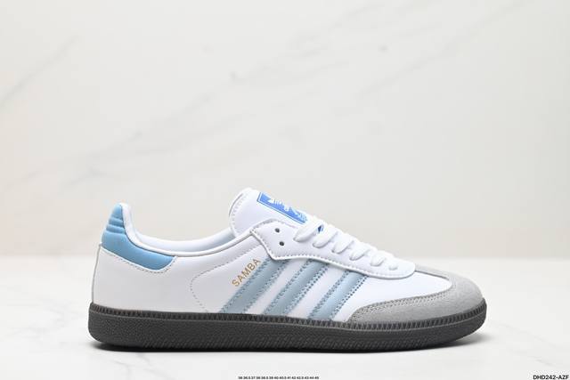 真标阿迪达斯三叶草adidas Originals Samba Og 桑巴舞系列绅士德训足球风百搭低帮休闲运动板鞋 货号:Id2055 尺码:36 36.5 3