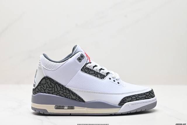 公司级air Jordan 3 Retro 迈克尔 乔丹aj3代中帮复古休闲运动文化篮球鞋 货号:Ct8532-140 尺码:36 36.5 37.5 38 3