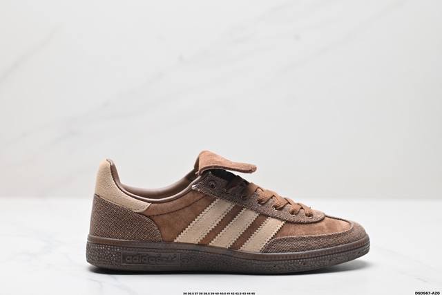 公司级adidas Handball Spezial 阿迪达斯经典款 复古休闲板鞋 全鞋采用反毛皮制作 牛筋耐磨大底 承载青春情怀的板鞋 经典三条杠装饰鞋侧 品