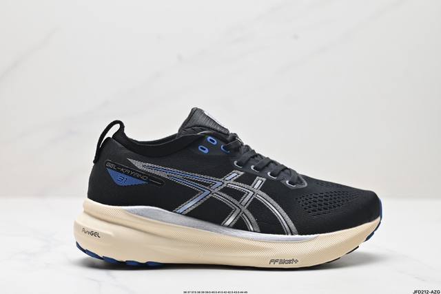 公司级瑟亚士asics Gel-Kayano 31 亚卡诺31低代帮专业有氧轻超量休闲动运全能慢鞋跑。标原半码制#全新原装数据开人发体工学体一式轻贾质卡双编层鞋