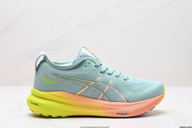 公司级瑟亚士asics Gel-Kayano 31 亚卡诺31低代帮专业有氧轻超量休闲动运全能慢鞋跑。标原半码制#全新原装数据开人发体工学体一式轻贾质卡双编层鞋