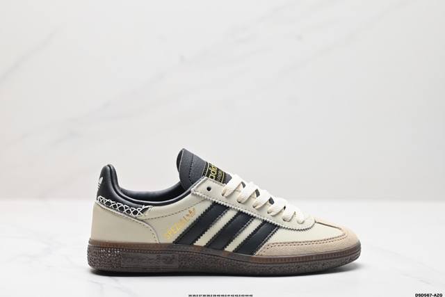 真标adidas Handball Spezial 阿迪达斯经典款 复古休闲板鞋 全鞋采用反毛皮制作 牛筋耐磨大底 承载青春情怀的板鞋 经典三条杠装饰鞋侧 品牌