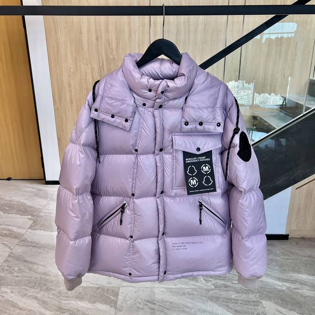 正品级： Moncler蒙口 盟可睐 7 Moncler Frgmt藤原浩联名 Anthemyx羽绒服 货号 G209U1A0001653A0E61A 紫色尺码