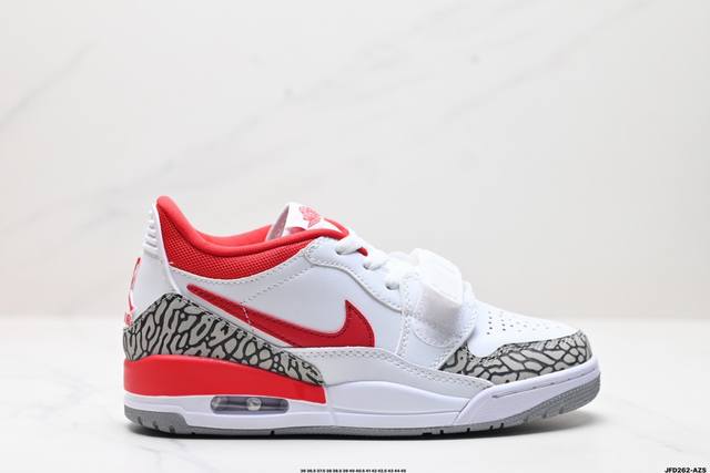 公司级三合一最强合体，多种新配色回归耐克nike Air Jordan Legacy 312 Low”White Grey Fog Blue Red“乔丹最强三