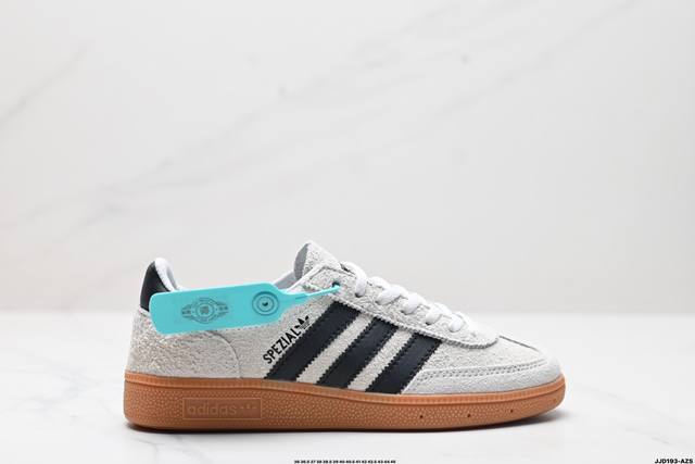 公司级adidas Handball Spezial 官方正确版本 阿迪达斯经典款 复古休闲板鞋 全鞋采用反毛皮制作 牛筋耐磨大底 承载青春情怀的板鞋 经典三条