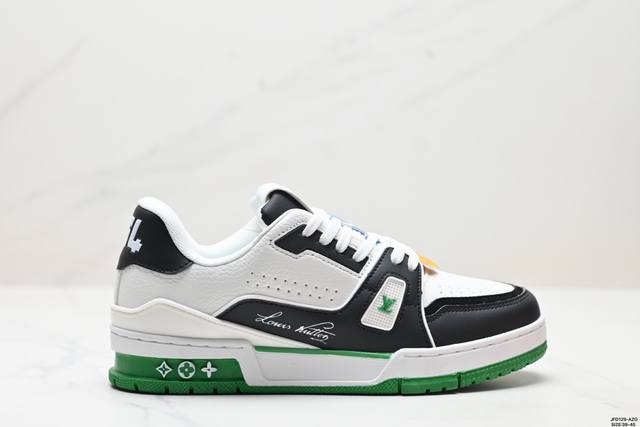 公司级全新lv路易威登louis Vuitton Trainer Sneaker Low休闲运动文化百搭板鞋 尺码:39-45 Id:Jfd129-Azg