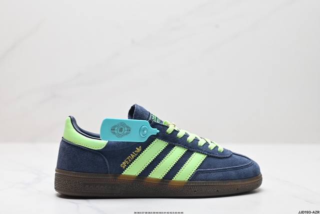 公司级adidas Handball Spezial 官方正确版本 阿迪达斯经典款 复古休闲板鞋 全鞋采用反毛皮制作 牛筋耐磨大底 承载青春情怀的板鞋 经典三条