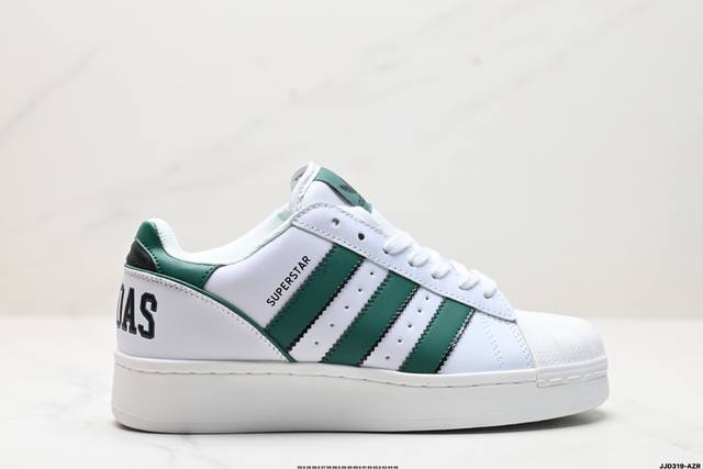 真标adidas Originals Superstar Xlg 贝壳头系列低帮厚底松糕经典百搭休闲运动板鞋 货号:Ie0760 尺码:35.5 36 36.5