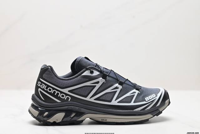 公司级salomon Xa Pro Xt-6 Gtx萨洛蒙户外越野跑鞋 鞋面采用sensifit贴合技术 全方位贴合包裹脚型 鞋跟部鞋底牵引设计 提供强大的抓地