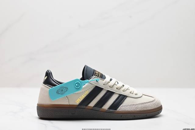 公司级adidas Handball Spezial 官方正确版本 阿迪达斯经典款 复古休闲板鞋 全鞋采用反毛皮制作 牛筋耐磨大底 承载青春情怀的板鞋 经典三条