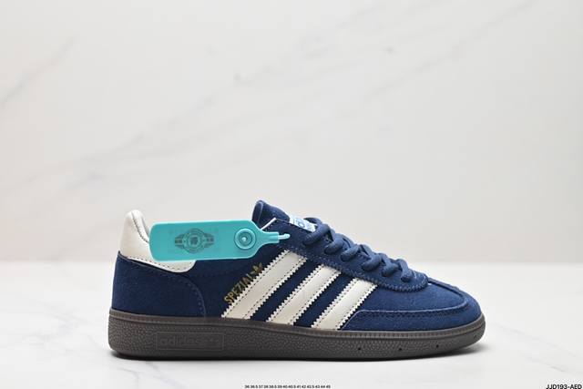 公司级adidas Handball Spezial 官方正确版本 阿迪达斯经典款 复古休闲板鞋 全鞋采用反毛皮制作 牛筋耐磨大底 承载青春情怀的板鞋 经典三条