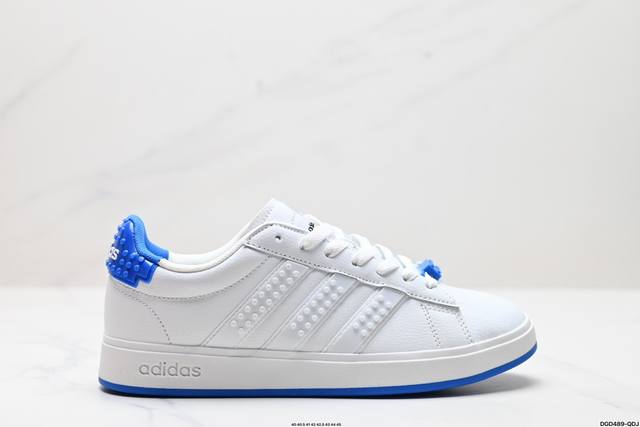 真标legoxadidas Neogrand Court三叶草男女鞋校园潮流风 情侣休闲板鞋 货号:Gw7946 尺码:40 40.5 41 42 42.5 4