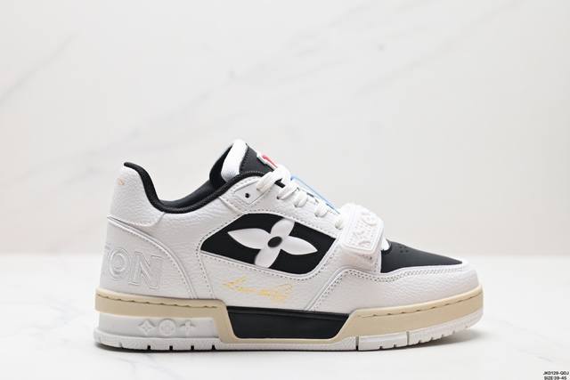 公司级全新lv路易威登louis Vuitton Trainer Sneaker Low休闲运动文化百搭板鞋 尺码:39-45 Id:Jkd129-Qdj