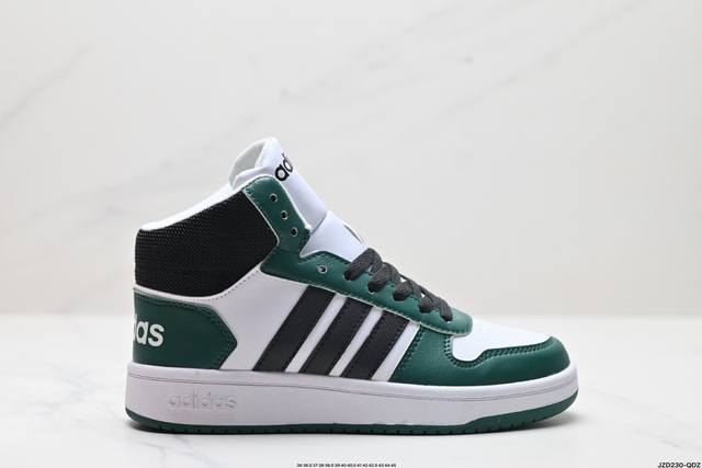 真标adidas Neo Hoops 2.0 Mid 合成革 防滑耐磨 阿迪达斯 中帮板鞋 货号:Fv2729 尺码:36 36.5 37 38 38.5 39