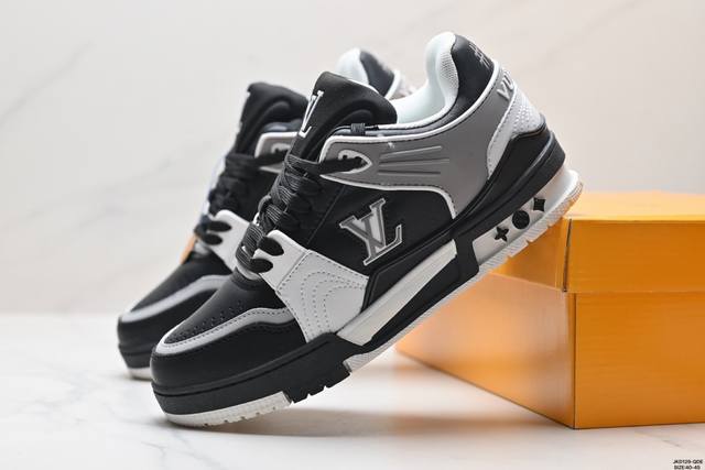 公司级全新lv路易威登louis Vuitton Trainer Sneaker Low休闲运动文化百搭板鞋 尺码:40-45 Id:Jkd129-Qde