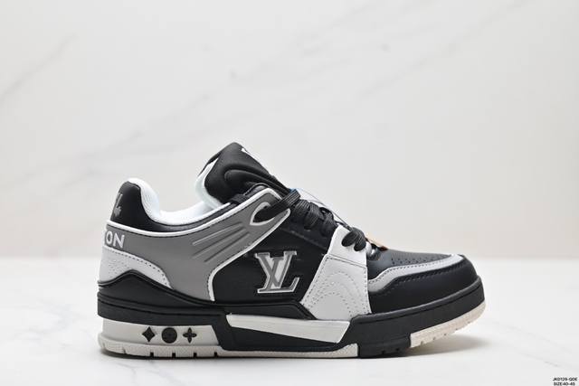 公司级全新lv路易威登louis Vuitton Trainer Sneaker Low休闲运动文化百搭板鞋 尺码:40-45 Id:Jkd129-Qde