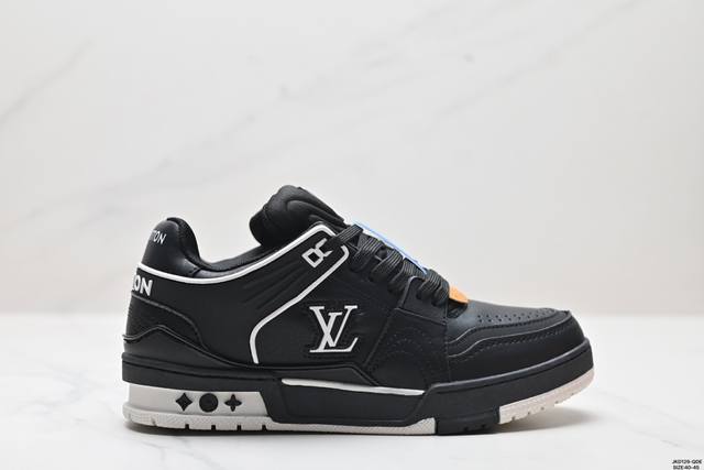 公司级全新lv路易威登louis Vuitton Trainer Sneaker Low休闲运动文化百搭板鞋 尺码:40-45 Id:Jkd129-Qde