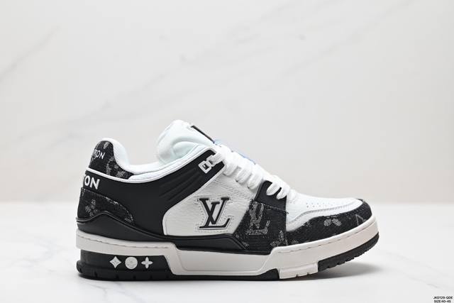 公司级全新lv路易威登louis Vuitton Trainer Sneaker Low休闲运动文化百搭板鞋 尺码:40-45 Id:Jkd129-Qde