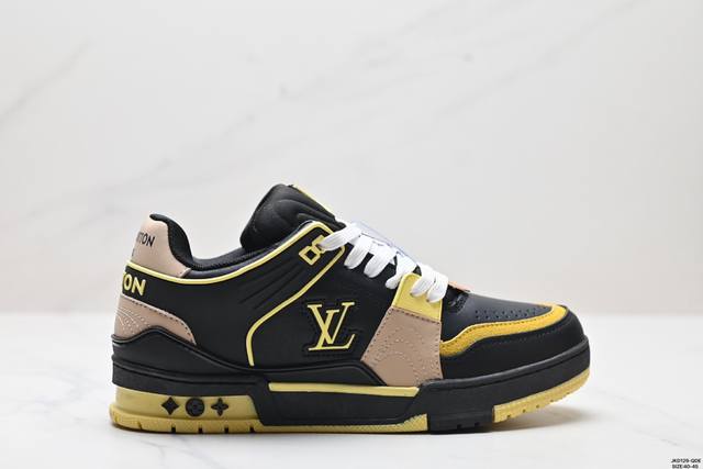 公司级全新lv路易威登louis Vuitton Trainer Sneaker Low休闲运动文化百搭板鞋 尺码:40-45 Id:Jkd129-Qde