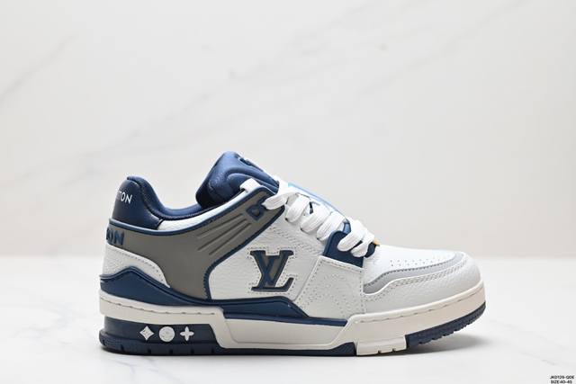 公司级全新lv路易威登louis Vuitton Trainer Sneaker Low休闲运动文化百搭板鞋 尺码:40-45 Id:Jkd129-Qde