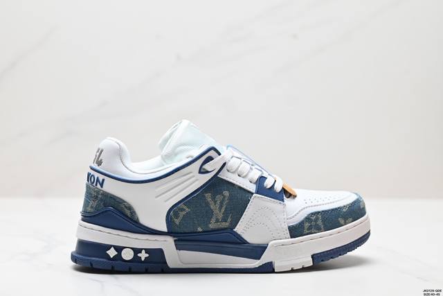 公司级全新lv路易威登louis Vuitton Trainer Sneaker Low休闲运动文化百搭板鞋 尺码:40-45 Id:Jkd129-Qde