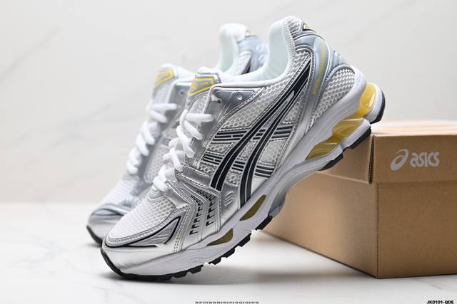 公司级asics Gel-Kayano 14 公司级版本 亚瑟士运动休闲透气专业跑鞋 采用工程弹性双层再生针织密度鞋面材质 后跟3D可视gel缓震乳胶物料 升级