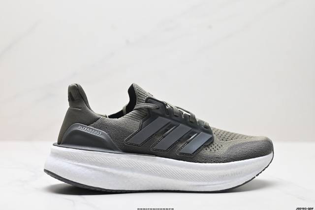 公司级阿迪达斯adidas Ultraboost 5X 耐磨缓震休闲运动跑鞋 采用网材搭配反光皮革鞋面 配上stretchweb网格外底 提供非凡穿着体验 一体