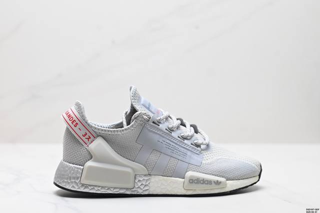 真标adidas 阿迪达斯 Nmd_R1 V2 Boost 爆米花超弹中底 针织网面休闲运动跑鞋 货号:Fy1 尺码:36-41 Id:Dsd187-Qdf