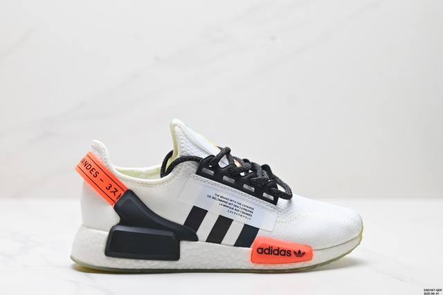 真标adidas 阿迪达斯 Nmd_R1 V2 Boost 爆米花超弹中底 针织网面休闲运动跑鞋 货号:Fy1 尺码:36-41 Id:Dsd187-Qdf